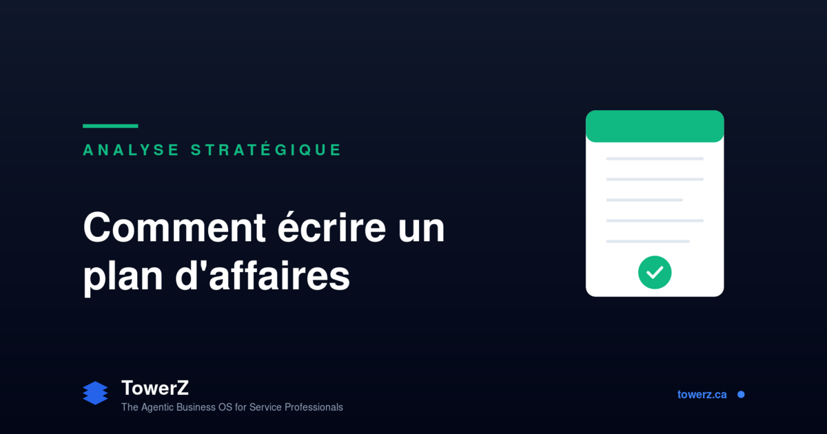 Plan d'affaires pour entreprise de services : guide 2026